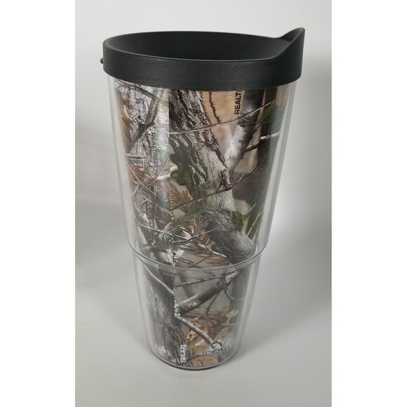 ALABAMA CRIMSON 24 oz Tervis Tumbler Real Tree Camo w/ Lid Roll Tide Made in USA - Picture 3 of 4